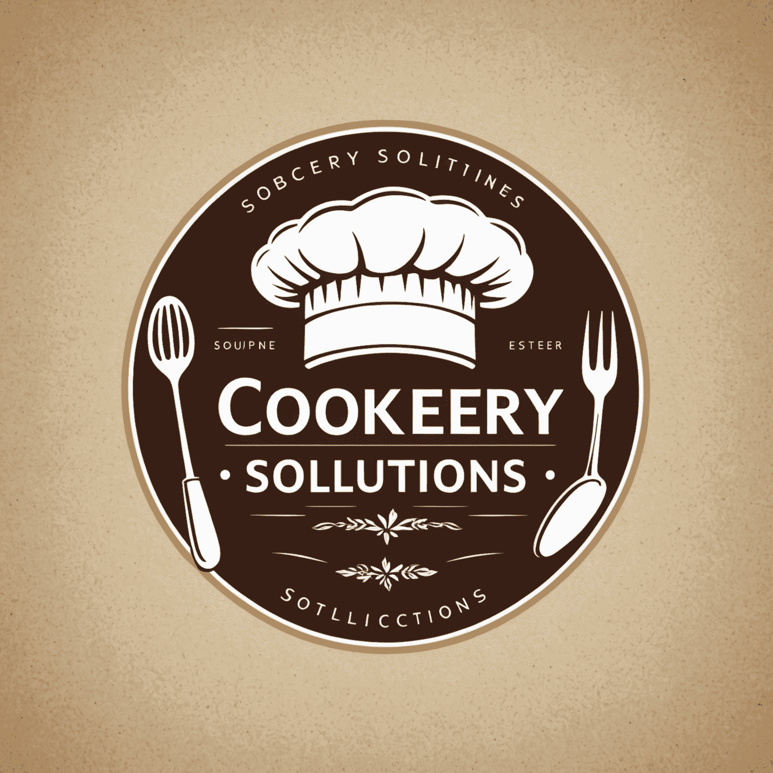 Cookery Solutions logo featuring a chef's hat and cooking utensils