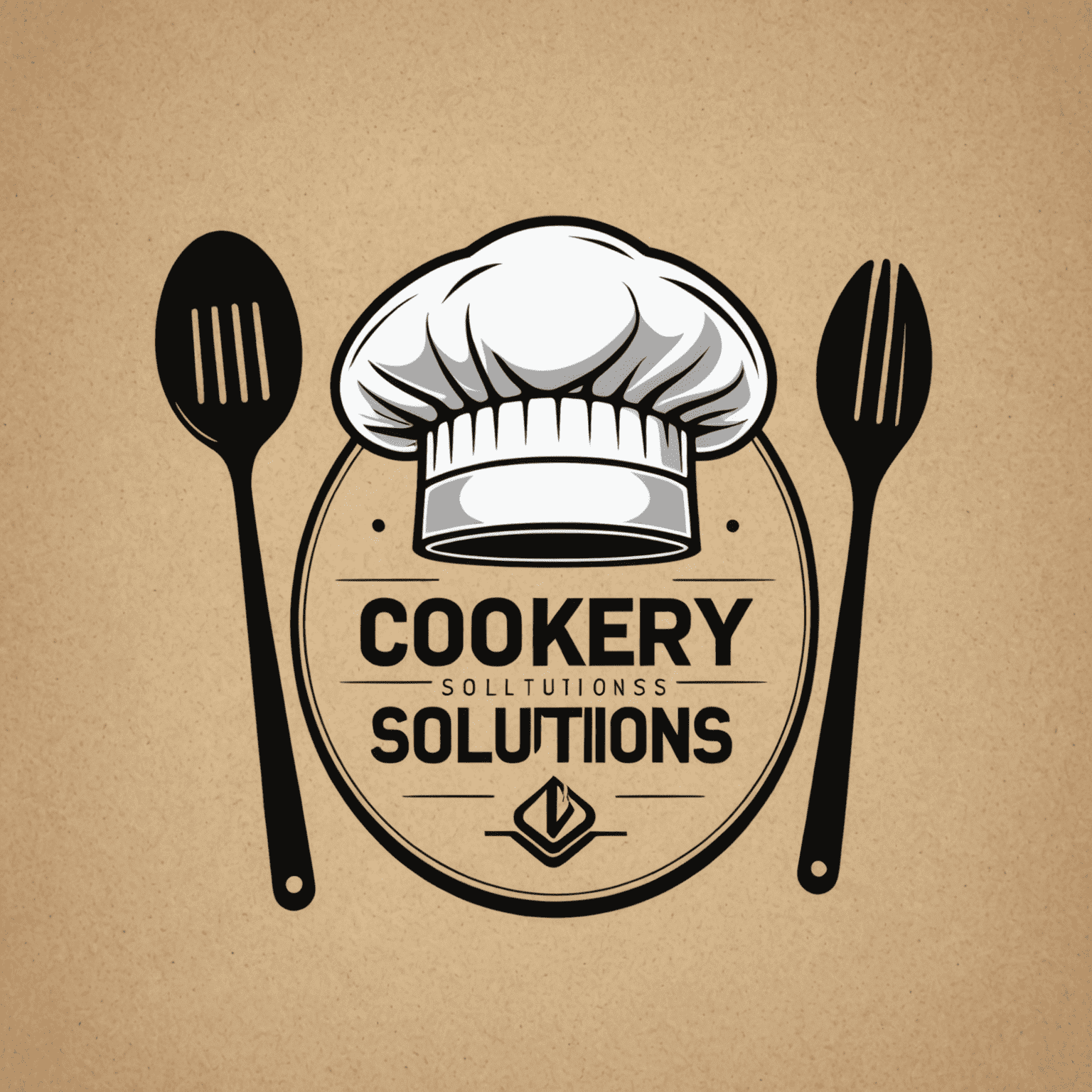 Cookery Solutions logo featuring a chef's hat and cooking utensils