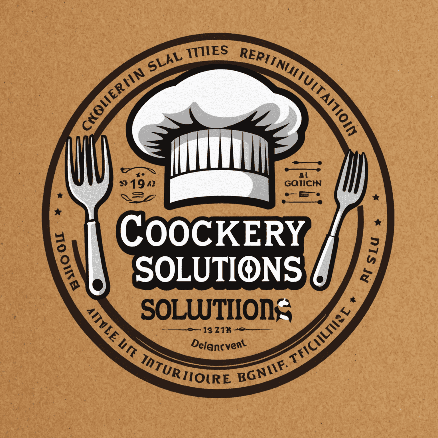 Cookery Solutions logo featuring a chef's hat and cooking utensils